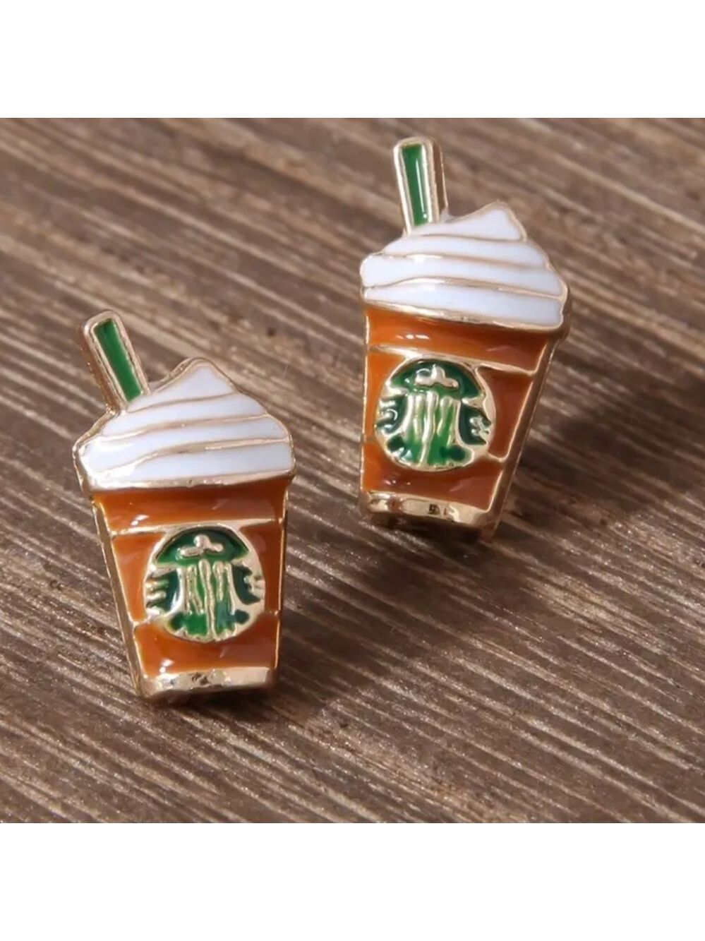 Coffee cup Earrings Stainless Steel 14K plated